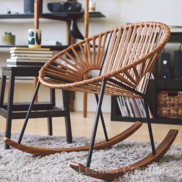 Napa Leather Rocking chair - Image 4