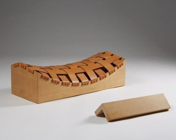Wooden leather Bench and foot rest - Image 6
