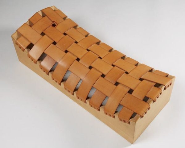 Wooden leather Bench and foot rest - Image 4