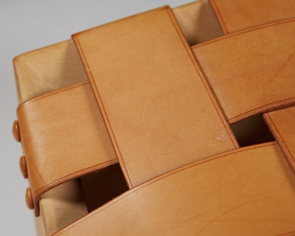 Wooden leather Bench and foot rest - Image 5